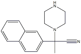 2-(naphthalen-2-yl)-2-(piperazin-1-yl)propanenitrile 구조식 이미지