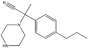 2-(piperazin-1-yl)-2-(4-propylphenyl)propanenitrile Structure