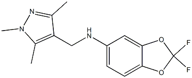 2,2-difluoro-N-[(1,3,5-trimethyl-1H-pyrazol-4-yl)methyl]-2H-1,3-benzodioxol-5-amine Structure