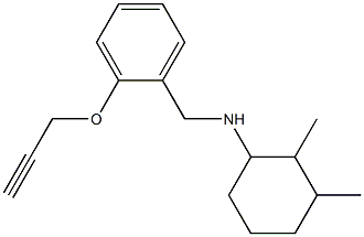 2,3-dimethyl-N-{[2-(prop-2-yn-1-yloxy)phenyl]methyl}cyclohexan-1-amine 구조식 이미지