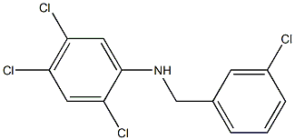 2,4,5-trichloro-N-[(3-chlorophenyl)methyl]aniline Structure