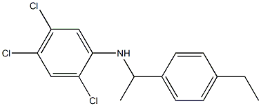 2,4,5-trichloro-N-[1-(4-ethylphenyl)ethyl]aniline Structure