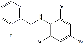 2,4,6-tribromo-N-[(2-fluorophenyl)methyl]aniline Structure