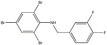 2,4,6-tribromo-N-[(3,4-difluorophenyl)methyl]aniline Structure