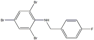 2,4,6-tribromo-N-[(4-fluorophenyl)methyl]aniline Structure