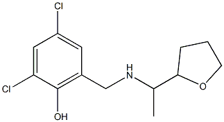 2,4-dichloro-6-({[1-(oxolan-2-yl)ethyl]amino}methyl)phenol Structure