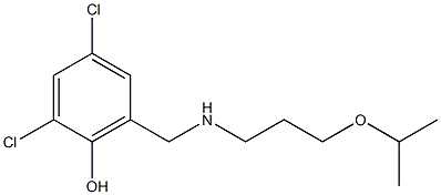 2,4-dichloro-6-({[3-(propan-2-yloxy)propyl]amino}methyl)phenol Structure