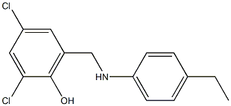 2,4-dichloro-6-{[(4-ethylphenyl)amino]methyl}phenol Structure
