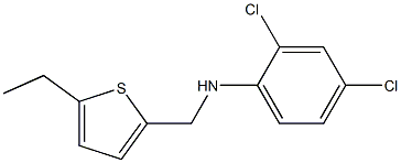 2,4-dichloro-N-[(5-ethylthiophen-2-yl)methyl]aniline 구조식 이미지