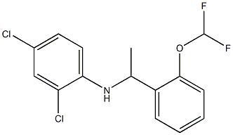 2,4-dichloro-N-{1-[2-(difluoromethoxy)phenyl]ethyl}aniline 구조식 이미지