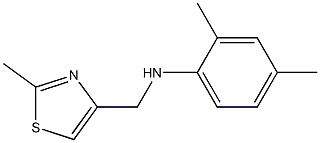 2,4-dimethyl-N-[(2-methyl-1,3-thiazol-4-yl)methyl]aniline Structure