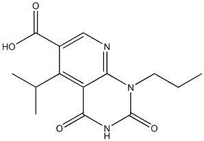 2,4-dioxo-5-(propan-2-yl)-1-propyl-1H,2H,3H,4H-pyrido[2,3-d]pyrimidine-6-carboxylic acid 구조식 이미지