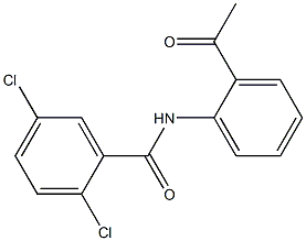 2,5-dichloro-N-(2-acetylphenyl)benzamide 구조식 이미지