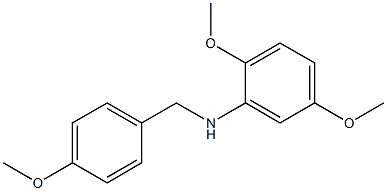 2,5-dimethoxy-N-[(4-methoxyphenyl)methyl]aniline Structure