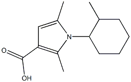 2,5-dimethyl-1-(2-methylcyclohexyl)-1H-pyrrole-3-carboxylic acid Structure
