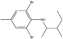 2,6-dibromo-4-methyl-N-(3-methylpentan-2-yl)aniline Structure
