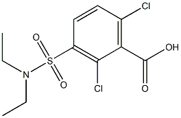 2,6-dichloro-3-(diethylsulfamoyl)benzoic acid 구조식 이미지