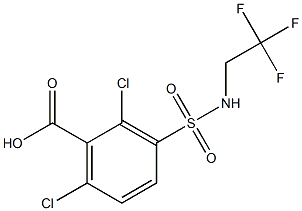2,6-dichloro-3-[(2,2,2-trifluoroethyl)sulfamoyl]benzoic acid 구조식 이미지