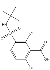 2,6-dichloro-3-[(2-methylbutan-2-yl)sulfamoyl]benzoic acid Structure
