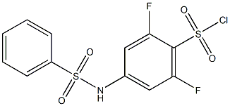 2,6-difluoro-4-[(phenylsulfonyl)amino]benzenesulfonyl chloride 구조식 이미지