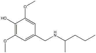 2,6-dimethoxy-4-[(pentan-2-ylamino)methyl]phenol Structure