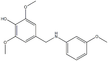 2,6-dimethoxy-4-{[(3-methoxyphenyl)amino]methyl}phenol 구조식 이미지