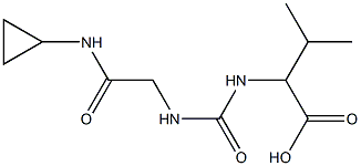 2-[({[2-(cyclopropylamino)-2-oxoethyl]amino}carbonyl)amino]-3-methylbutanoic acid 구조식 이미지