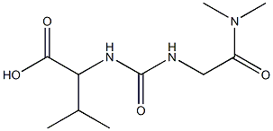 2-[({[2-(dimethylamino)-2-oxoethyl]amino}carbonyl)amino]-3-methylbutanoic acid 구조식 이미지