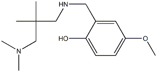 2-[({2-[(dimethylamino)methyl]-2-methylpropyl}amino)methyl]-4-methoxyphenol Structure