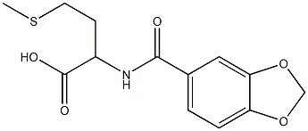 2-[(1,3-benzodioxol-5-ylcarbonyl)amino]-4-(methylthio)butanoic acid 구조식 이미지