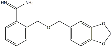 2-[(1,3-benzodioxol-5-ylmethoxy)methyl]benzenecarboximidamide 구조식 이미지