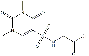 2-[(1,3-dimethyl-2,4-dioxo-1,2,3,4-tetrahydropyrimidine-5-)sulfonamido]acetic acid Structure
