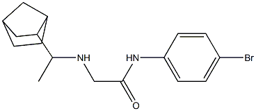 2-[(1-{bicyclo[2.2.1]heptan-2-yl}ethyl)amino]-N-(4-bromophenyl)acetamide 구조식 이미지