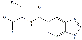 2-[(1H-benzimidazol-5-ylcarbonyl)amino]-3-hydroxypropanoic acid Structure