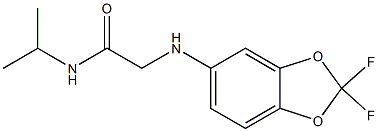 2-[(2,2-difluoro-2H-1,3-benzodioxol-5-yl)amino]-N-(propan-2-yl)acetamide 구조식 이미지