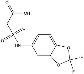 2-[(2,2-difluoro-2H-1,3-benzodioxol-5-yl)sulfamoyl]acetic acid Structure