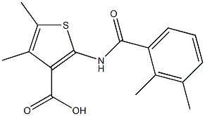2-[(2,3-dimethylbenzene)amido]-4,5-dimethylthiophene-3-carboxylic acid 구조식 이미지