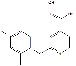 2-[(2,4-dimethylphenyl)sulfanyl]-N'-hydroxypyridine-4-carboximidamide 구조식 이미지