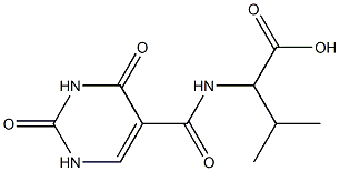 2-[(2,4-dioxo-1,2,3,4-tetrahydropyrimidin-5-yl)formamido]-3-methylbutanoic acid 구조식 이미지