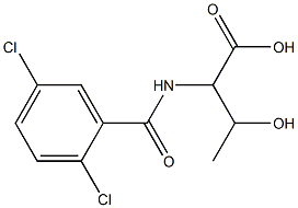 2-[(2,5-dichlorophenyl)formamido]-3-hydroxybutanoic acid 구조식 이미지