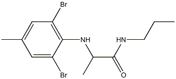 2-[(2,6-dibromo-4-methylphenyl)amino]-N-propylpropanamide Structure