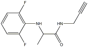 2-[(2,6-difluorophenyl)amino]-N-(prop-2-yn-1-yl)propanamide 구조식 이미지