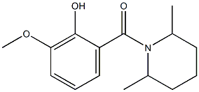 2-[(2,6-dimethylpiperidin-1-yl)carbonyl]-6-methoxyphenol 구조식 이미지