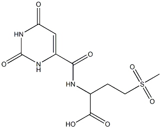 2-[(2,6-dioxo-1,2,3,6-tetrahydropyrimidin-4-yl)formamido]-4-methanesulfonylbutanoic acid Structure