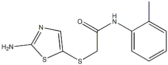 2-[(2-amino-1,3-thiazol-5-yl)thio]-N-(2-methylphenyl)acetamide 구조식 이미지