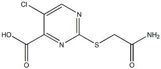 2-[(2-amino-2-oxoethyl)thio]-5-chloropyrimidine-4-carboxylic acid Structure