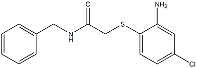 2-[(2-amino-4-chlorophenyl)sulfanyl]-N-benzylacetamide 구조식 이미지