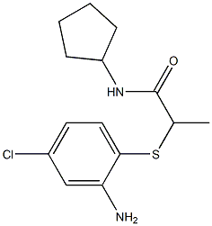 2-[(2-amino-4-chlorophenyl)sulfanyl]-N-cyclopentylpropanamide Structure