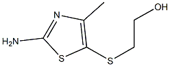 2-[(2-amino-4-methyl-1,3-thiazol-5-yl)sulfanyl]ethan-1-ol 구조식 이미지