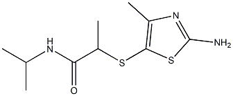 2-[(2-amino-4-methyl-1,3-thiazol-5-yl)sulfanyl]-N-(propan-2-yl)propanamide Structure